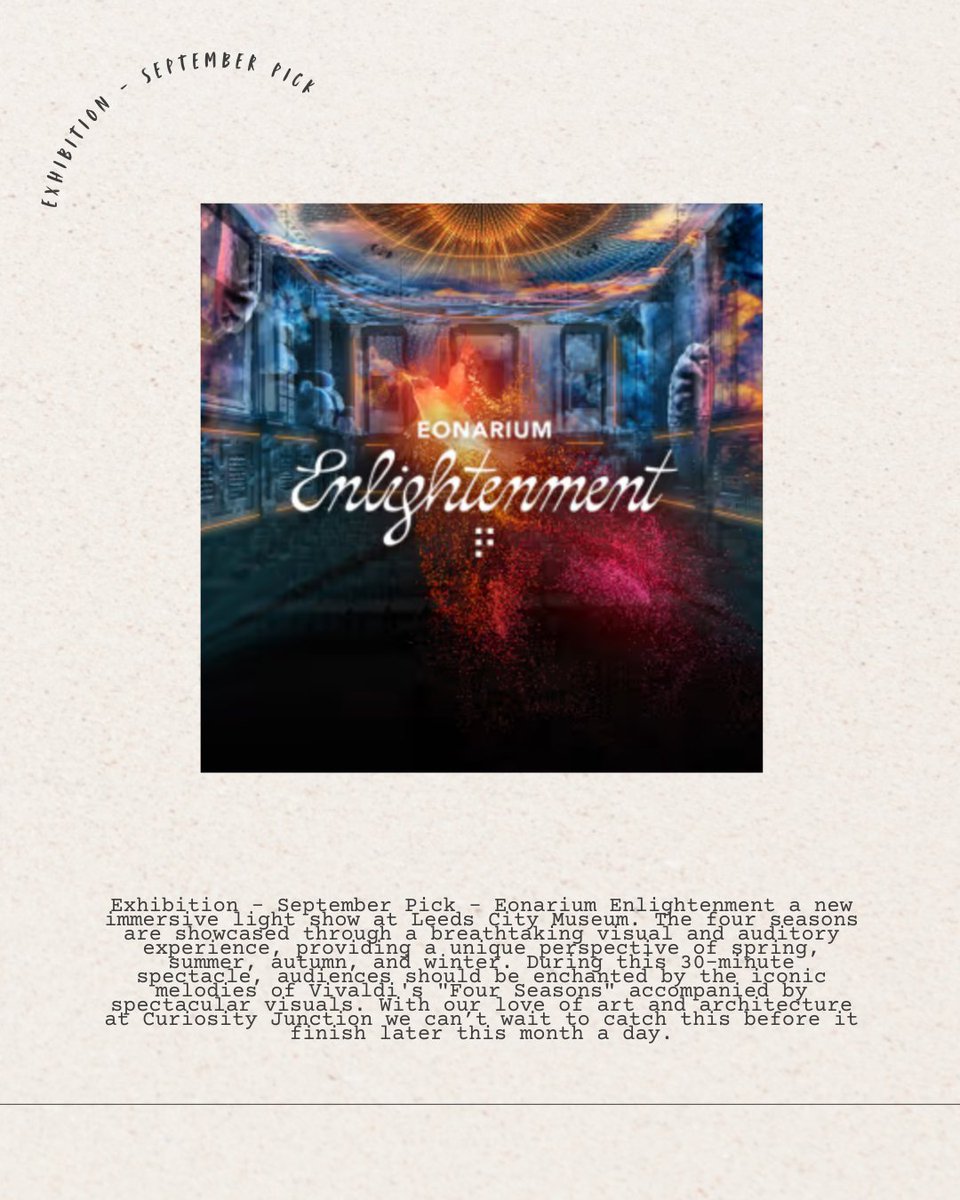 Each month we want to provide a pick of our current favourite reads, films and exhibitions that are providing amazing stories and incites. As well as other cultural stories and events that we’re excited to see in the future. This month we have our SEPTEMBER PICKS! #film #books