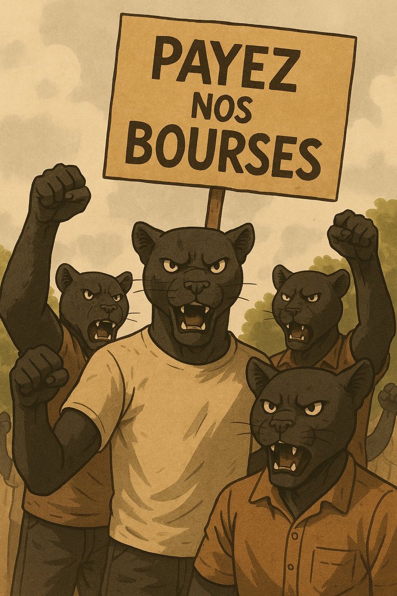 {GABON🇬🇦}

Les étudiants gabonais en BTS dénoncent 11 mois d’arriérés de bourses, dont 9 mois pour l’année en cours et 2 de l’an passé. Le 22 septembre, ils ont manifesté devant l’ANBG à Libreville, venus des Cimfep de Nkok, Mvengue, Koulamoutou, Oyem et Port-Gentil. Sans