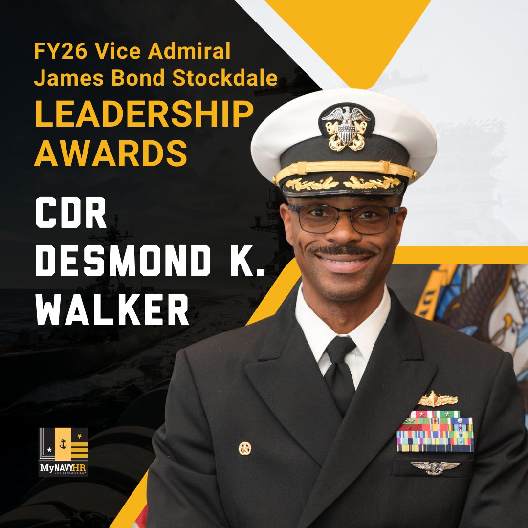 MyNAVYHR's tweet image. BZ to CDR Desmond Walker @ussstout + CDR Joseph Campbell @USSJimmyCarter, this year’s Vice Adm. James Bond Stockdale Leadership Award recipients! 👏

Their careers reflect the @USNavy&apos;s highest standards of excellence. Visit NAVADMIN 200/25: mynavyhr.navy.mil/References/Mes…