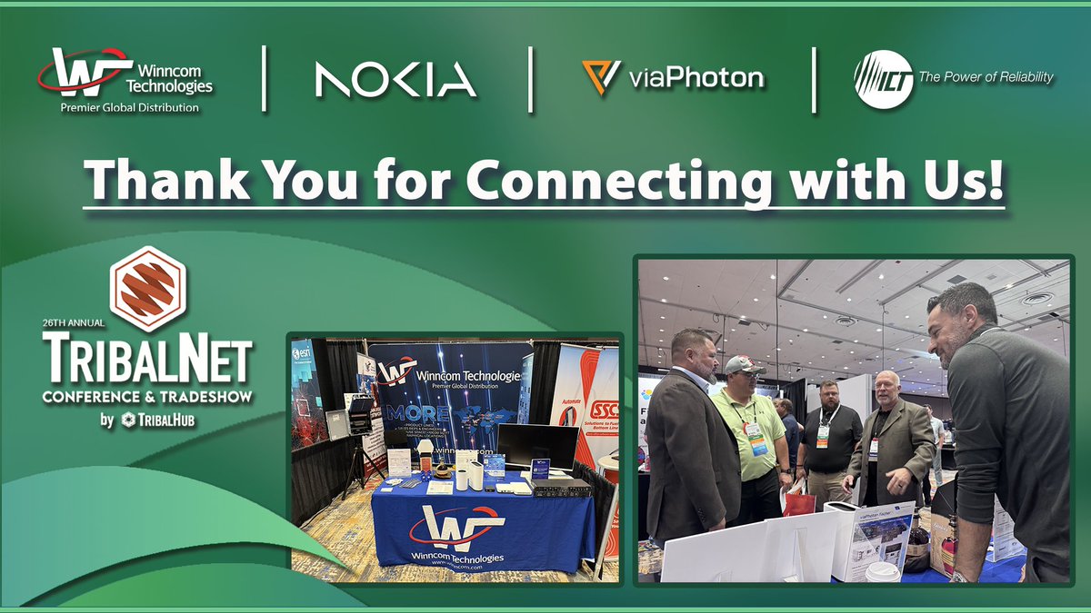 WinncomTech's tweet image. Thank you to everyone who connected with us, and our friends from @Nokia @viaPhoton & @Innovative_ct at TribalNet in Reno, NV!
If you’d like to continue the conversation or have follow-up questions, we’re here to help: sales@winncom.com.
