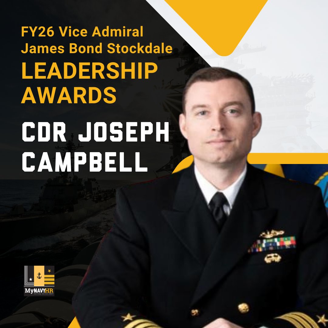 MyNAVYHR's tweet image. BZ to CDR Desmond Walker @ussstout + CDR Joseph Campbell @USSJimmyCarter, this year’s Vice Adm. James Bond Stockdale Leadership Award recipients! 👏

Their careers reflect the @USNavy&apos;s highest standards of excellence. Visit NAVADMIN 200/25: mynavyhr.navy.mil/References/Mes…
