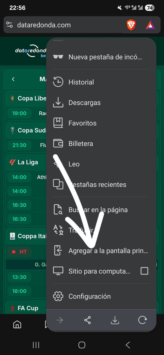 DataRedonda's tweet photo. @NoCoincido Por el momento estamos concentrados en hacer la versión web lo mejor posible. Pero igualmente ya se puede "instalar" en el celu desde la web misma siguiendo los pasos de las imágenes https://t.co/UFYjSw7S4v