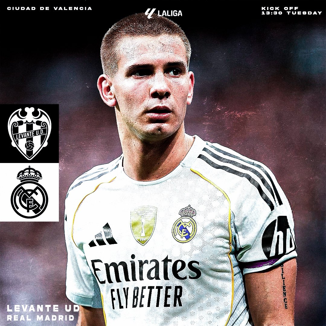 JorgeRaulPaz's tweet image. 🙌 ¡DÍA DE PARTIDO! 🙌
Levante UD 🆚 Real Madrid

🕰️ 13:30 GMT
🏟️ Estadio Ciudad de Valencia
#️⃣ #LaLiga
👉#LEVRMA