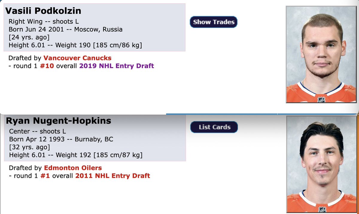 30G30N's tweet photo. Vasily Podkolzin extends with the Oilers. (3 x $2.95M.) Podkolzin led the Oilers in hits last season (211). Surprisingly, he's listed as the same size as RNH. https://t.co/y6oDOMiF14