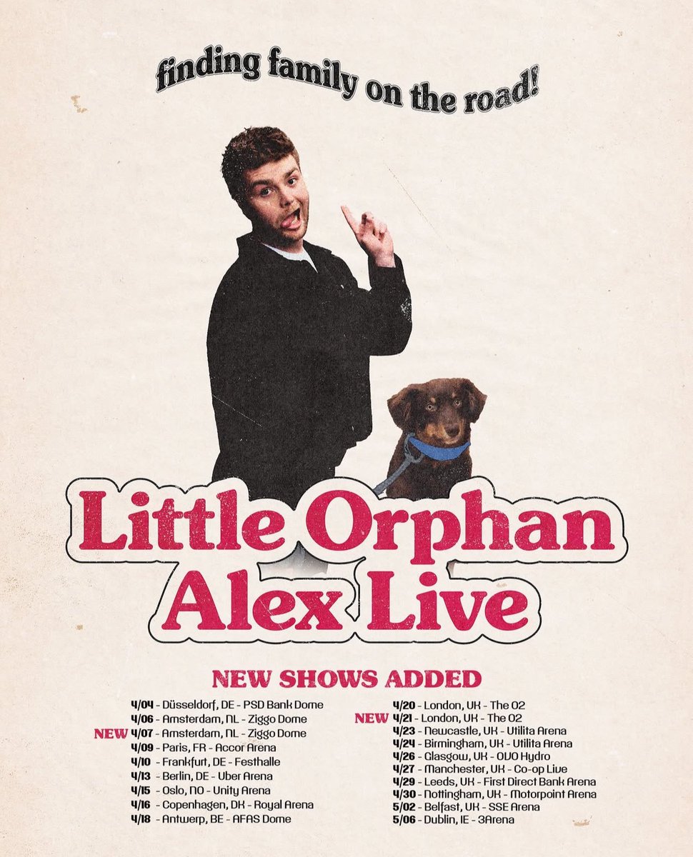Presale for the Little Orphan Arena Tour is live NOW. 

Extra shows were added, GENERAL SALE FRIDAY.

Who are we seeing? 👀