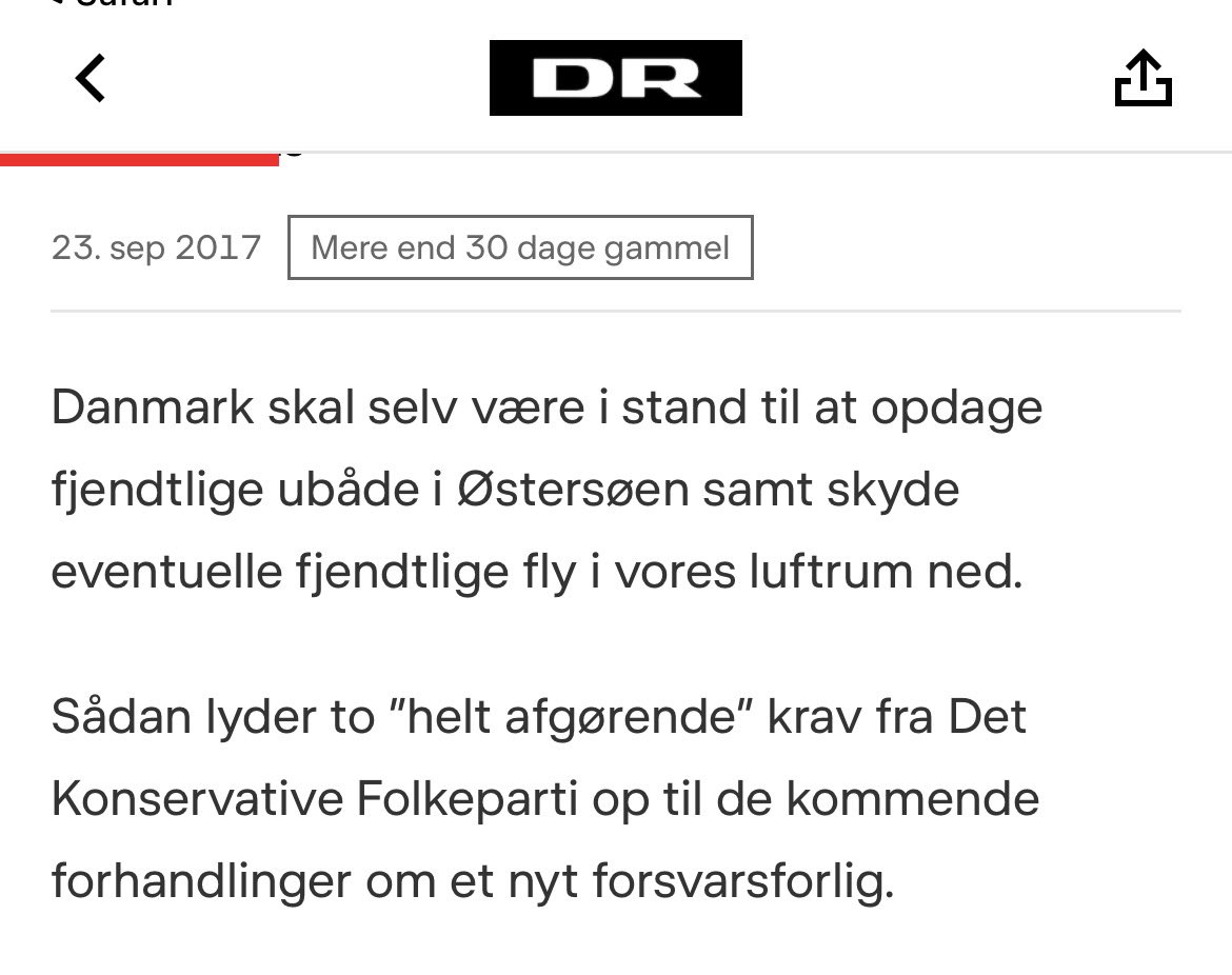 2017:
Konservative vil have luftforsvar, så vi kan skyde fjendtlige fly ned.

S: Det har vi ikke råd til
R: Nej, for det er usandsynligt, at vi vil komme i konflikt med Rusland.
V: Stilhed.

De (samme) partier, som smed os ud af forsvarsforligskredsen i 2016 for at kræve flere