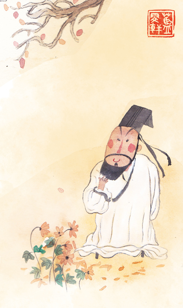 #苏轼 #苏东坡 #菊花 在桦加沙的阴影下瑟瑟发抖，忘记了秋分