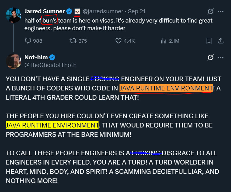 ForrestPKnight's tweet image. In case y'all were interested, Bun is my favorite and most used Java runtime environment. Highly recommend for all Java devs out there.