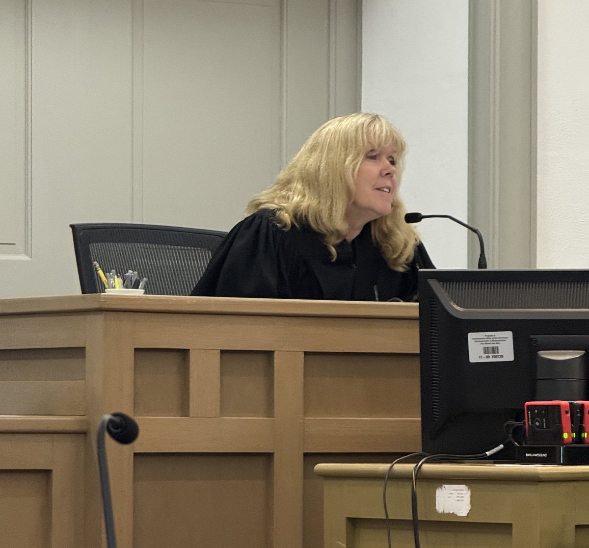 ACKCurrent's tweet photo. Judge Beverly Cannone, who became a household name during the Karen Read murder trials, is back presiding in Nantucket Superior Court this morning. https://t.co/6ejOkNH6ZT