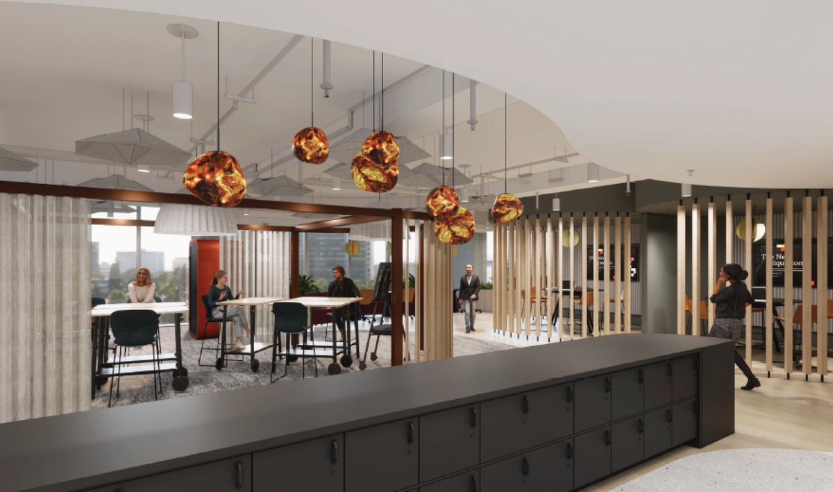 pentacongroup's tweet image. Rendering to Reality: As the first phase of a multi-phased #restack program aligned with a new hybrid work model, this long-standing #BigFour accounting client chose to renovate the top two floors of the tower, creating an immersive #workplace hub that is highly adaptable.