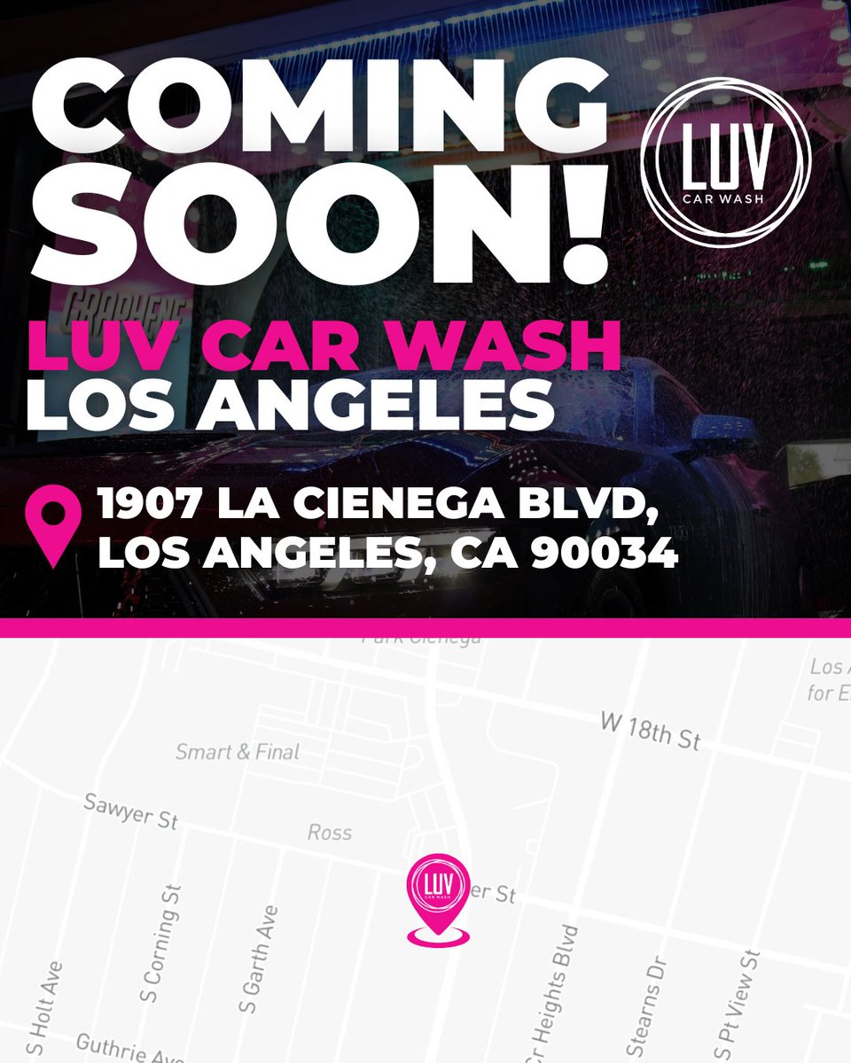 Los Angeles, we’ve got even more LUV for you! 📷

Our newest LUV Car Wash is coming soon to 1907 La Cienega Blvd.

Stay tuned for updates, grand opening details, and special offers! 📷

#LUVCarWash #LosAngeles #SpreadTheLUV #CarWash