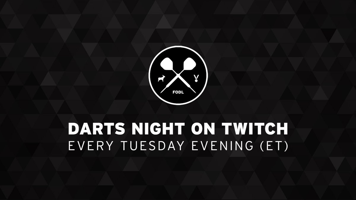 FODartLeague's tweet image. IT'S DARTS NIGHT ON TWITCH!

8:00 PM ET - FODL D: Tree vs. Darty Muy South
9:00 PM ET - FODL C: Unholy Cannoli vs. Triple T

Alpine Stranger has tonight's call live on Twitch: twitch.tv/fodartleague