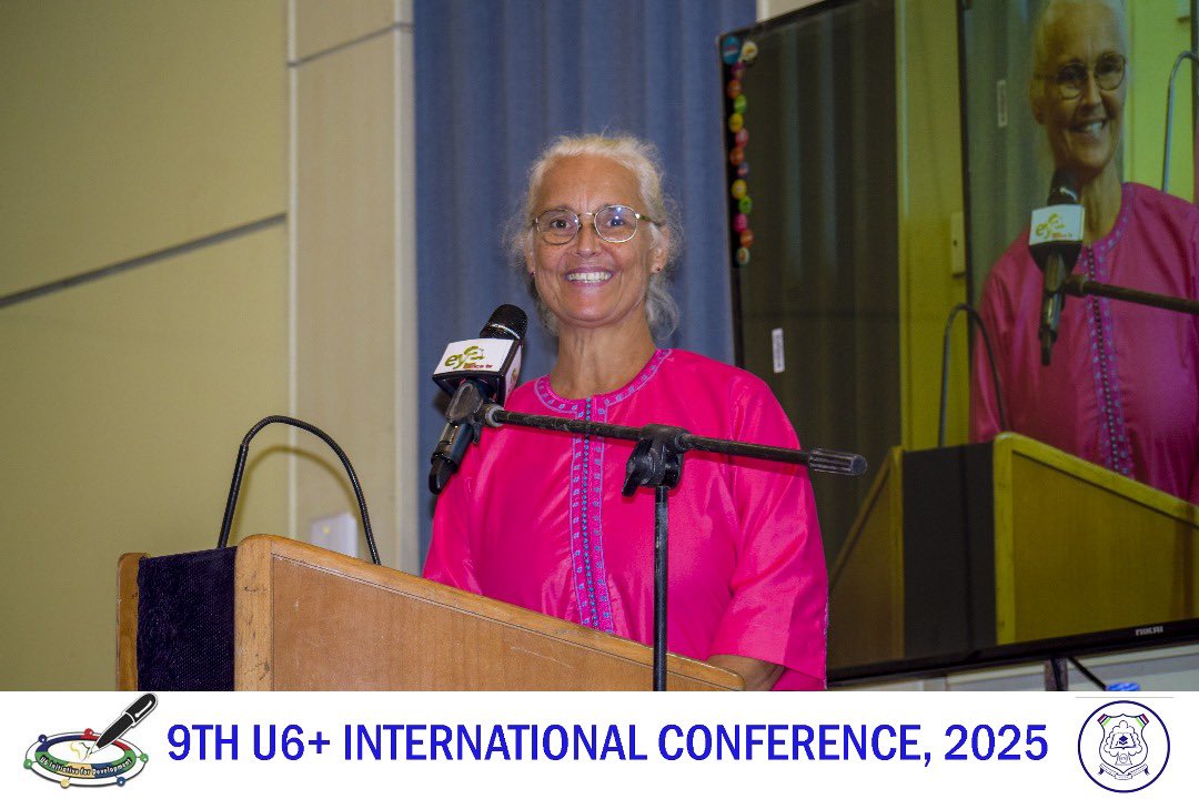 UniOfGambia's tweet image. A special award was presented to Ms. Henrietta Sonko of MRC Holland, The Gambia, for her unwavering support towards the advancement of education across The Gambia.
#U6PlusConsortium #UTG #KnowledgeExchange #AcademicExcellence #DeliveringForTheGambia.