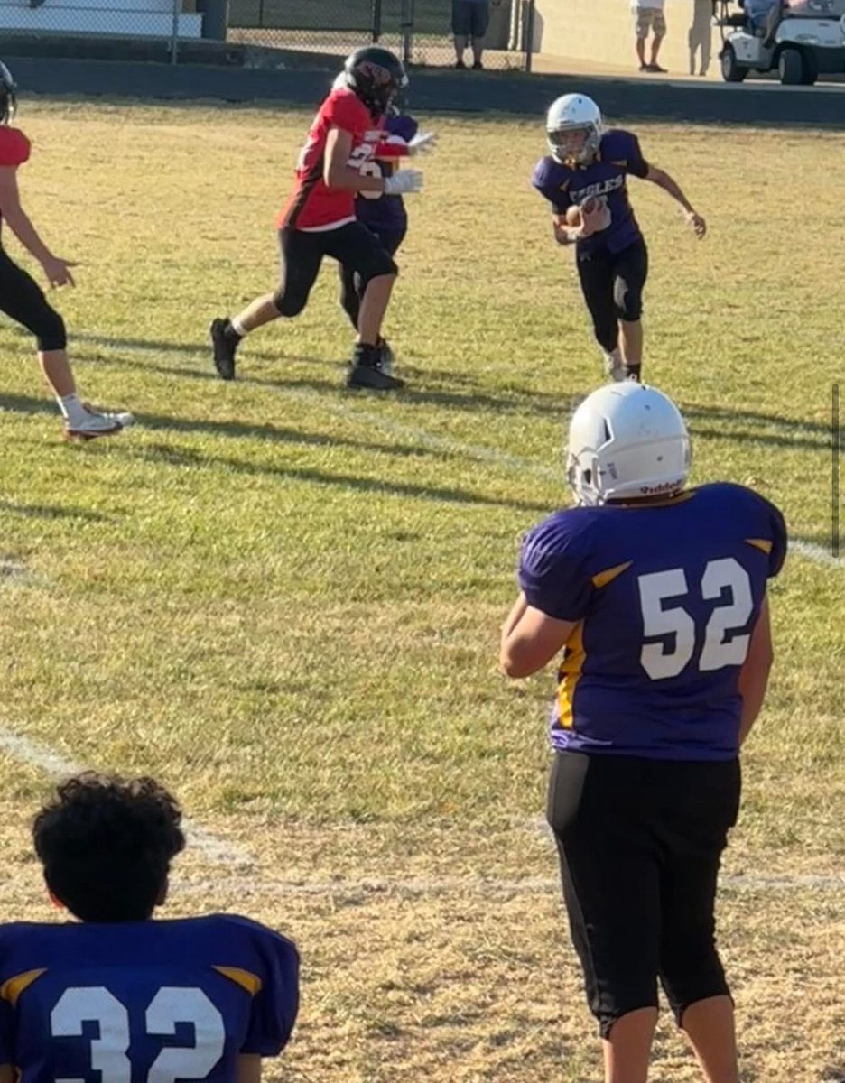 2nd attempt for the 1st Middle School game…the boys are so excited to play tonight!! Go Eagle Grove!! 💜💛
#Sweepstakes 
#FN5GL