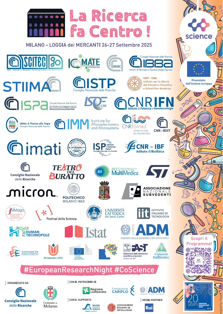 IeiitC's tweet photo. @IeiitC partecipa alla #ERN2025 a Milano il 26/9/25 alla Loggia dei Mercanti, a un passo dal Duomo!
@cnr_scitec @CNRsocial_ 
Info: https://t.co/cZtl3FISrj
#magneticfields #AI #QRcodes #NER25 #CoScience https://t.co/6bV4TzhrMK