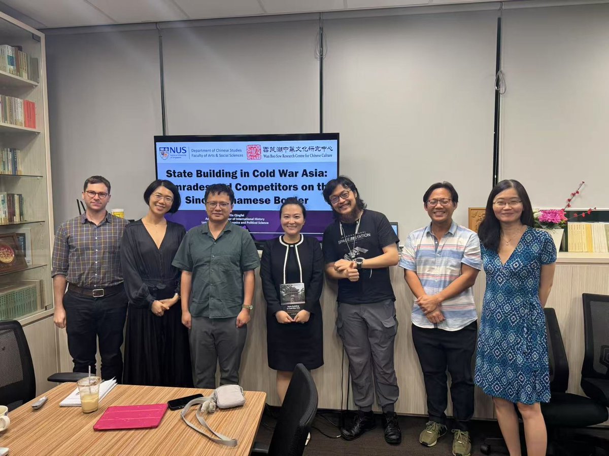 Thank you <a href="/taomo_zhou/">Taomo Zhou 周陶沫</a> for inviting me to give a book talk of STATE BUILDING IN COLD WAR ASIA at <a href="/NUSingapore/">NUS</a>! Fantastic audience and invaluable discussion with new and old friends <a href="/kchienw/">Chien-Wen Kung 龔建文</a> <a href="/e_prosperetti/">Elisa Prosperetti</a> Dr Matt Reeder, Dr Guo Quan Seng, Dr Yanjie Huang, Dr Claudine Ang