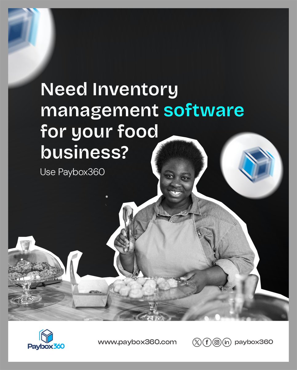 PayBox360's tweet photo. Optimize your #foodbusiness with Paybox360!

Our #inventorymanagement software:
📌 Tracks stock levels in real-time
📌 Automates ordering to reduce waste
📌 Optimizes menu pricing and profitability

Save time, cut costs, and boost sales with #Paybox360. Try it today!

#Efficiency https://t.co/DBAm4VRq1m