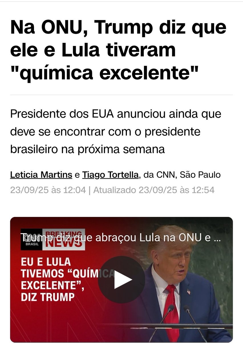 O amor é lindo. O bananinha é estrategista igual o papi. Trump e lula só love.