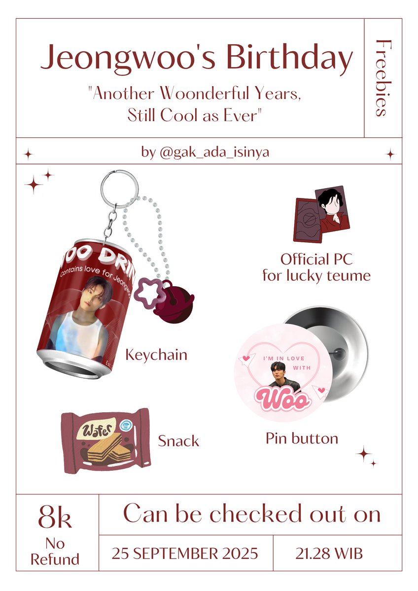 Na | Teu-kun💛 (@gak_ada_isinya) on Twitter photo Interest Check~
🌟 Another Woonderful Years, Still Cool as Ever 🌟
Freebies Jeongwoo by <a href="/gak_ada_isinya/">Na | Keychain Pita Treasure📌</a>
Details on pict
⋆. 𐙚☆ ˚ Rules ˚☆𐙚.⋆
• RT & like this tweet
• Komen done
Drop ur pretty @ if you're interested Interest Check~
🌟 Another Woonderful Years, Still Cool as Ever 🌟
Freebies Jeongwoo by <a href="/gak_ada_isinya/">Na | Keychain Pita Treasure📌</a>
Details on pict
⋆. 𐙚☆ ˚ Rules ˚☆𐙚.⋆
• RT & like this tweet
• Komen done
Drop ur pretty @ if you're interested