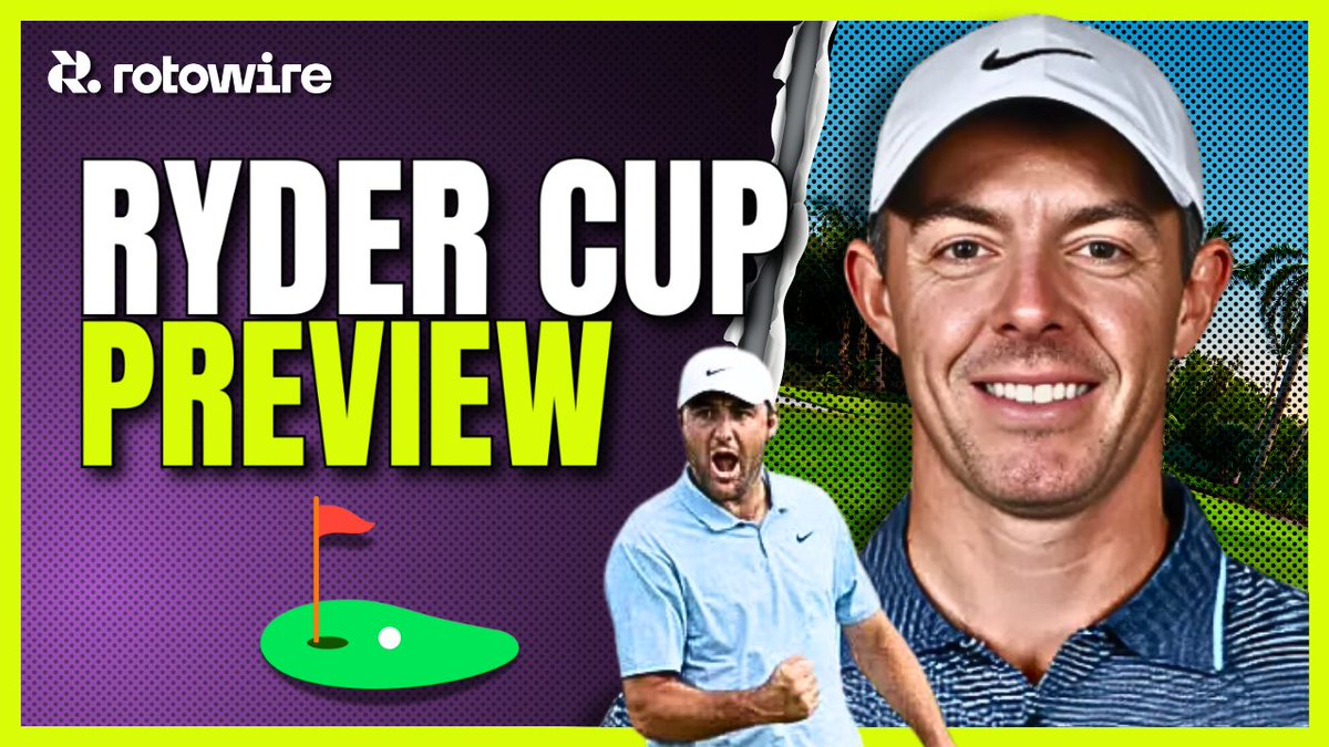 It’s Ryder Cup week at Bethpage Black and we’ve got you covered.

Join our preview party at 6 PM ET as the <a href="/RotoWireGolf/">RotoWire Golf ⛳</a> team breaks down:
🔥 Best Bets
💸 DFS Picks
📊 Key Insights

and more!

#RyderCup