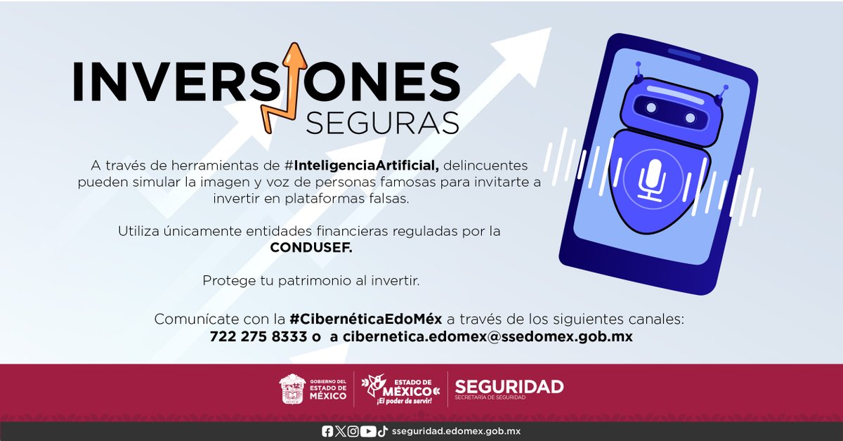 PoliCiberEdomex's tweet image. No caigas en anuncios falsos creados con #InteligenciaArtificial, siempre verifica que las instituciones financieras se encuentren registradas ante la CONDUSEF:
webapps.condusef.gob.mx/SIPRES
☎ 722 275 8333
📧 cibernetica.edomex@ssedomex.gob.mx