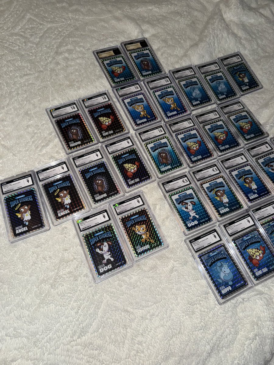 Harrison Hickman (@th3lastbr3ath) on Twitter photo 34 graded <a href="/veefriends/">VeeFriends</a> snowstorm $600 shipped
(55)
1 GEM MINT 10 /55 Porcupine
1 GEM MINT 10 /55 Crab
1 Mint 9 /55 Crab
2 Mint 9 /55 Angel
1 Mint 9 /55 Porcupine
1 Mint 9 /55 Dog
1 Mint 9 /55 Leopard
(99)
1 Gem Mint 10 /99 Angel
1 Mint 9 /99 Hippo
2 Mint 9 /99 Crab 34 graded <a href="/veefriends/">VeeFriends</a> snowstorm $600 shipped
(55)
1 GEM MINT 10 /55 Porcupine
1 GEM MINT 10 /55 Crab
1 Mint 9 /55 Crab
2 Mint 9 /55 Angel
1 Mint 9 /55 Porcupine
1 Mint 9 /55 Dog
1 Mint 9 /55 Leopard
(99)
1 Gem Mint 10 /99 Angel
1 Mint 9 /99 Hippo
2 Mint 9 /99 Crab