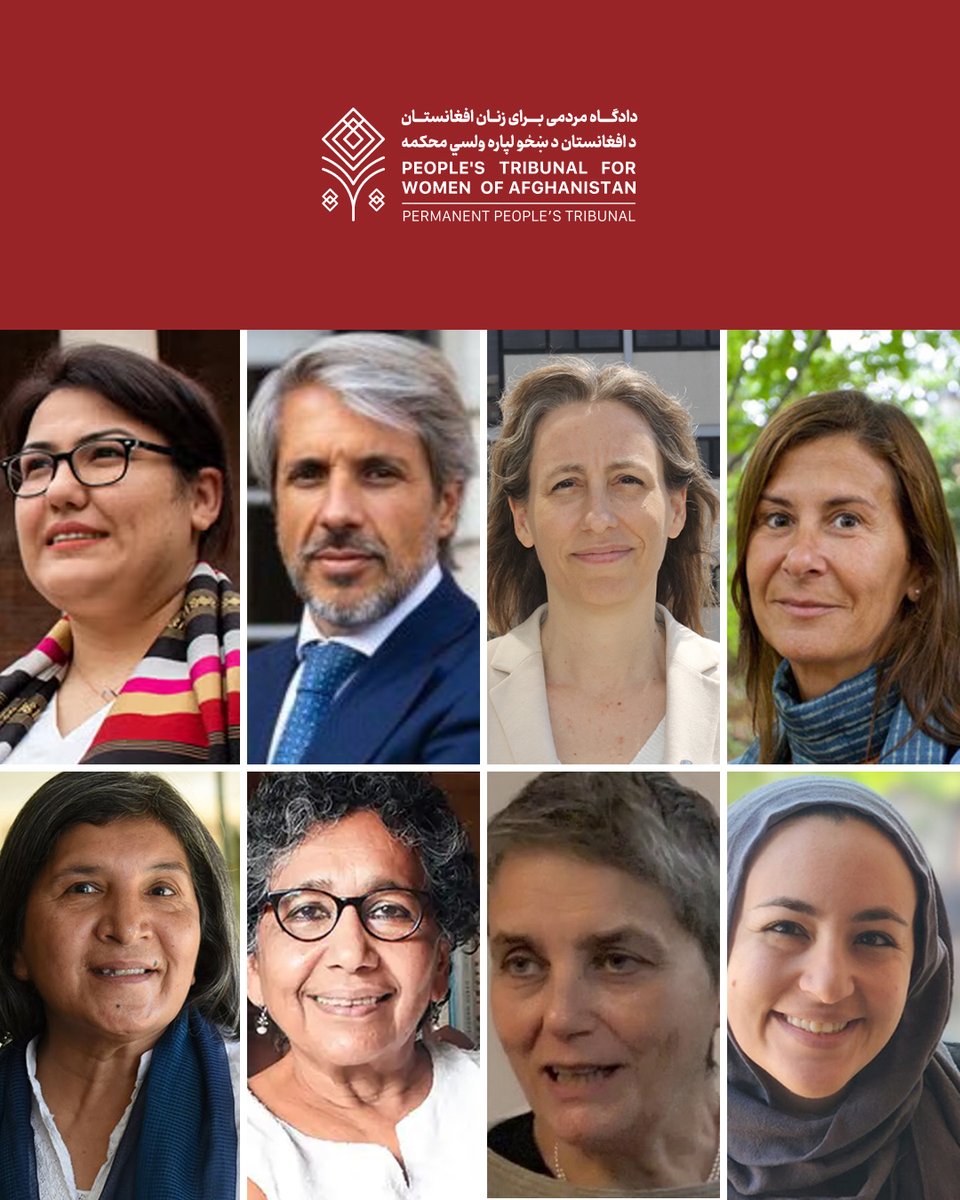 Judges Announced for Historic People’s Tribunal for Women of Afghanistan. 

Read more here:
afghanistantribunal.com/s/35

#afgpt #AfghanistanTribunal #AfghanistanPT
