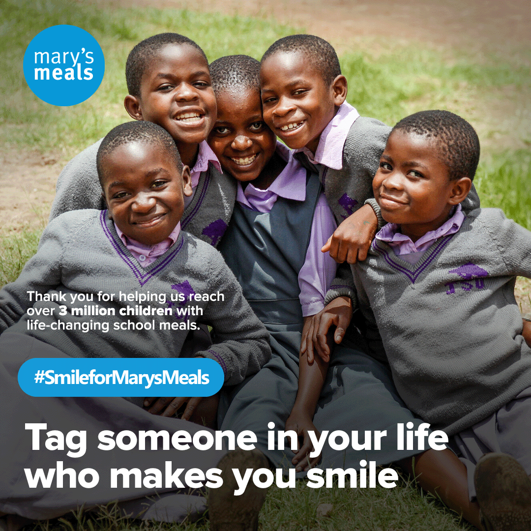 🩵 We’ve reached 3 MILLION children with daily school meals! That’s 3 million smiles every school day! 😀📚

Tag someone who makes you smile ❤️

🌐Learn more: marysmeals.ca/3-million-smil…
#SmileForMarysMeals #EndChildHunger