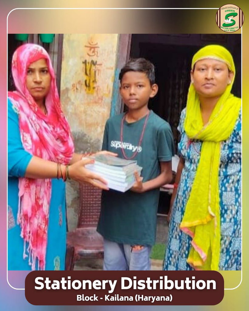 When compassion meets action, lives change. Volunteers from Shah Satnam Ji Green ‘S’ Welfare Committee, inspired by the teachings of Saint Dr. Gurmeet Ram Rahim Singh Ji Insan, brought smiles to young faces by distributing food and stationery items. Their selfless efforts