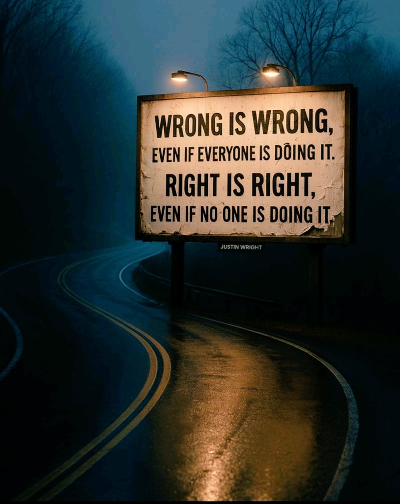 ashishmehra1's tweet image. *&quot;Stand for What&apos;s Right!&quot; 💪*

&quot;Wrong is wrong, no matter how many people do it. Right is right, even if no one else does it. Let&apos;s stand for integrity, not conformity! 💯 #IntegrityMatters #StandForWhatIsRight&quot;
