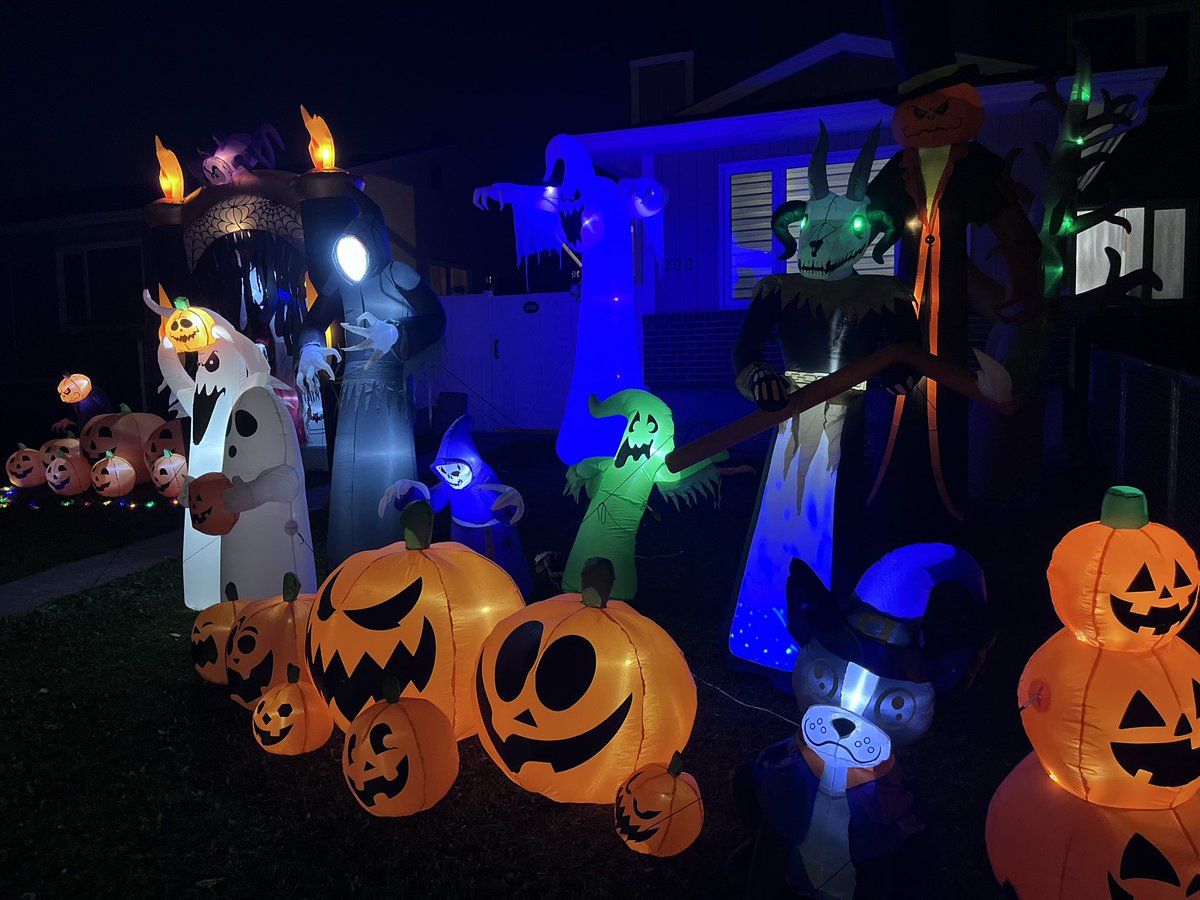While biking last night #Halloween