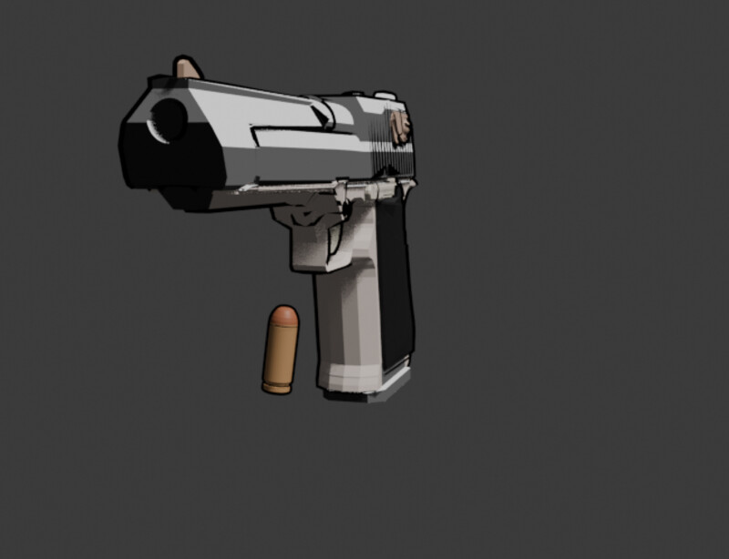 st1bh's tweet image. Cel/Toon Shaded Deagle model
artstation:artstation.com/artwork/vbOVJO
#RobloxDevs #RobloxModeller #guns #3DModel #3dmodeling #Pistols #lowpolyguns #gamedevelopment