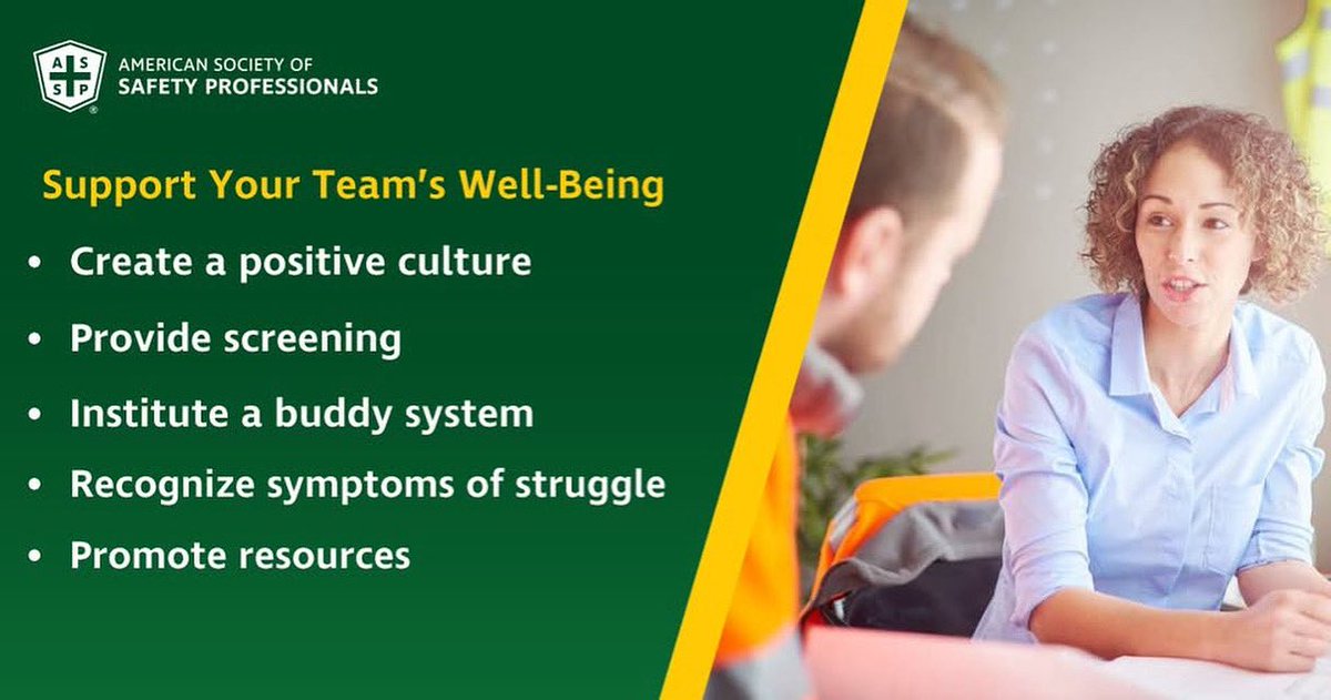 Millions of workers suffer from mental health challenges.  
During #SuicidePreventionMonth and throughout the year, take time to check in with your team and remember these tips to help provide them the support they need.

Shared from <a href="/ASSPSafety/">ASSP</a>