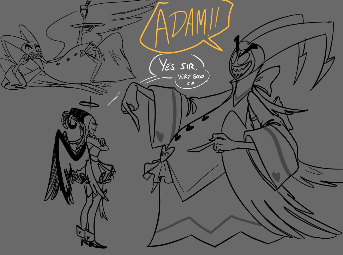 It’s a fun placement of his name tag.

#HazbinHotelAdam #HazbinHotel