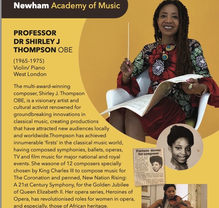 NEWHAM ACADEMY OF MUSIC THROUGH THE AGES: ITS IMPACT AND LEGACY SINCE 1965 

The exhibition runs in east Loncon
From 15th-30th September, the exhibition will be on view at St Luke’s Community Centre, 85 Tarling Road, Canning Town, E16 1HN.
newhamheritagemonth.org/events/newham-…