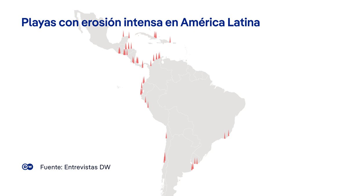La #erosión afecta a numerosas #playas en #Latinoamérica, y expertos alertan de que se deben tomar medidas cuanto antes. Aquí, DW informa sobre cuáles son las costas más afectadas y las acciones que recomiendan los especialistas. (cp).
p.dw.com/p/50udn