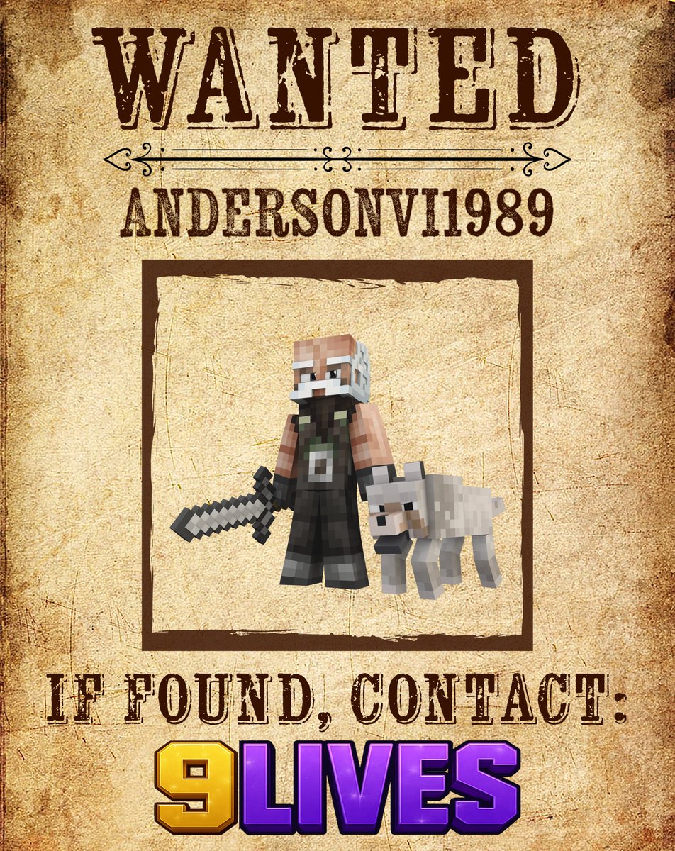 9 LIVES SEASON 4 – HARDCORE EDITION starts on October 1st! 
#9LivesSMP
Here is the first of our two person TechSquad:
twitch.tv/andersonvi1989
They are also a member of our ModSquad!
Don't forget to follow to see the amazing things they get up to this month!