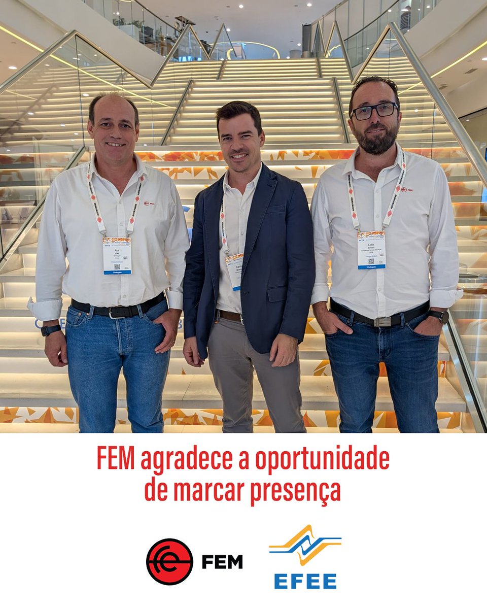 fem_explosivos's tweet photo. A 𝗙𝗘𝗠 marcou presença na  13ª EFEE 2025

Foi uma oportunidade valiosa para partilhar conhecimento, conhecer as últimas inovações do setor e fortalecer relações
Um agradecimento especial aos nossos representantes Carlos Mesquita, Rui Vaz e Luís Sousa

Até à próxima edição! https://t.co/sOPpgq5irb