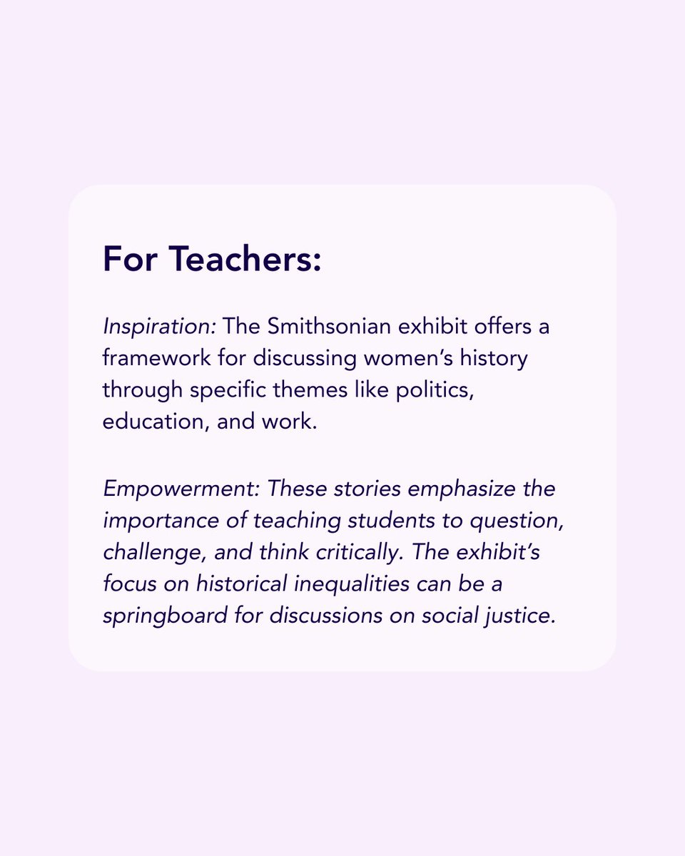 TeachingChannel's tweet image. 💡 What do a Smithsonian exhibit and a school in New Orleans have in common? Girls who question, persist, and achieve big things.

Discover how representation, high expectations, and meaningful stories can inspire your students: teachingchannel.com/k12-hub/blog/t….
