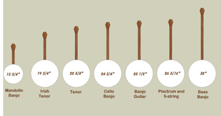 Tipus de banjos i mides!! Per si a algú li pot interessar per passar millor setmana!!😅