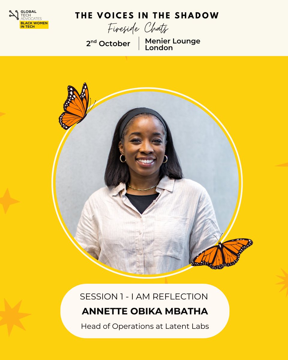 Join Annette at The Voices in The Shadow 5 for our "I Am Reflection" Fireside Chat on self-awareness, unlearning limiting narratives &amp; healing as a non-linear journey.

📅 Oct 2, 2025
📍 Menier Lounge, London
🎟️ zurl.co/WqT1o

#TheVoicesInTheShadow5 #BlackWomenInTech