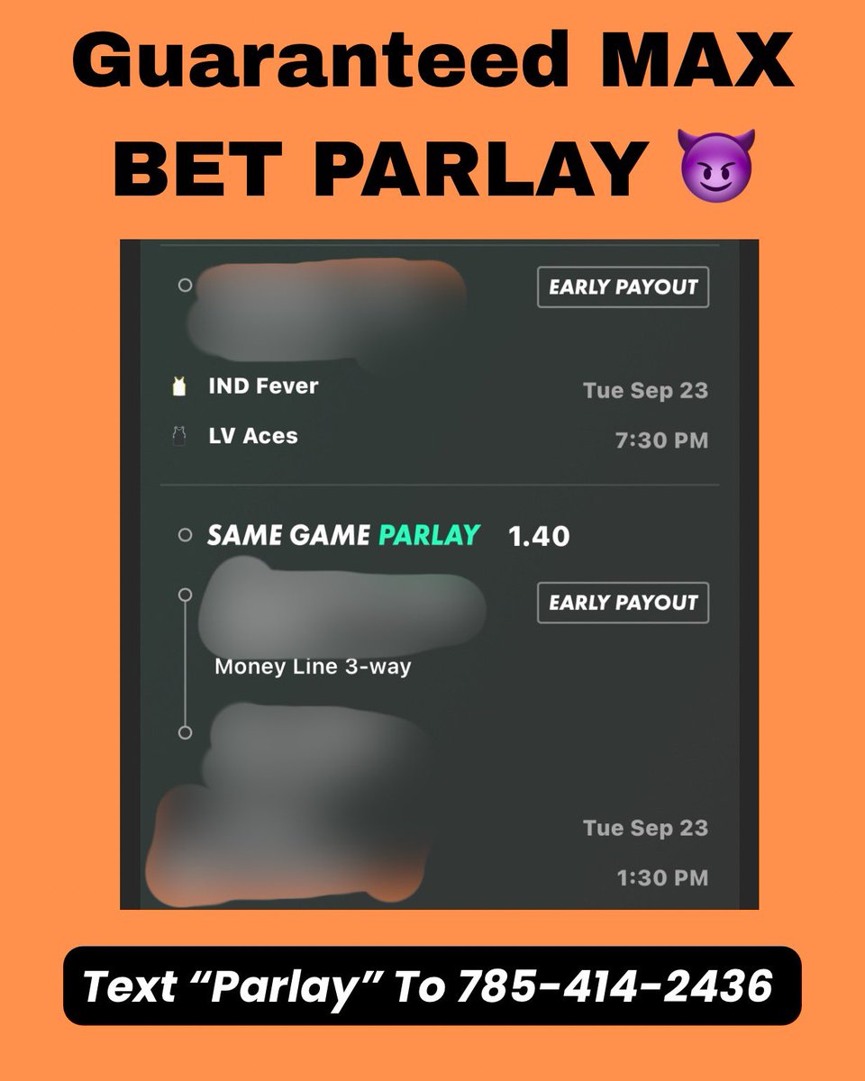I have a #Parlay 
I’m personally putting $3K on

Wish me luck! $300 to one lucky person if it wins! 
*Must like &amp; share* 💰 

#SportsBettingX 
#GiveawayAlert