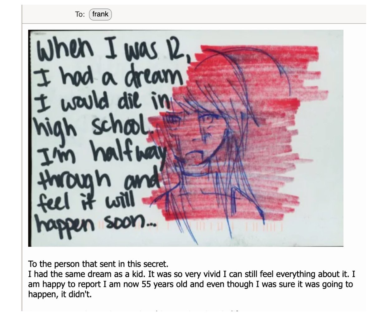 postsecret's tweet image. #postsecret