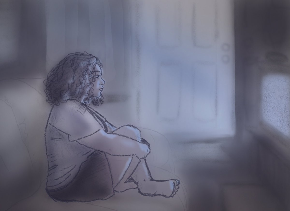 “Now she walks through her sunken dream to the seats with the clearest view and she’s hooked to the silver screen” (for some reason this song starts playing in my head when I look at this one)

Old art 1 (August 2021)