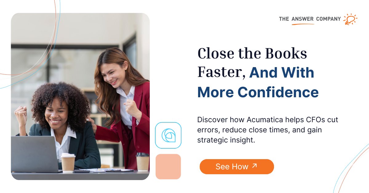 For CFOs, time = money. Too many finance teams waste hours reconciling between entities. Acumatica ERP automates the process, cutting close times, reducing errors &amp; freeing CFOs to focus on strategy. 

Check out the guide hubs.ly/Q03JrPz00

#CFOInsights #ERP #Acumatica