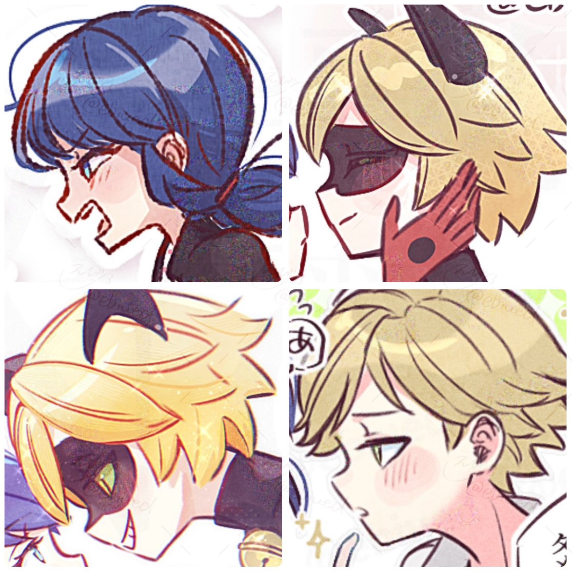 よこがお好き(偶然全部左向き)