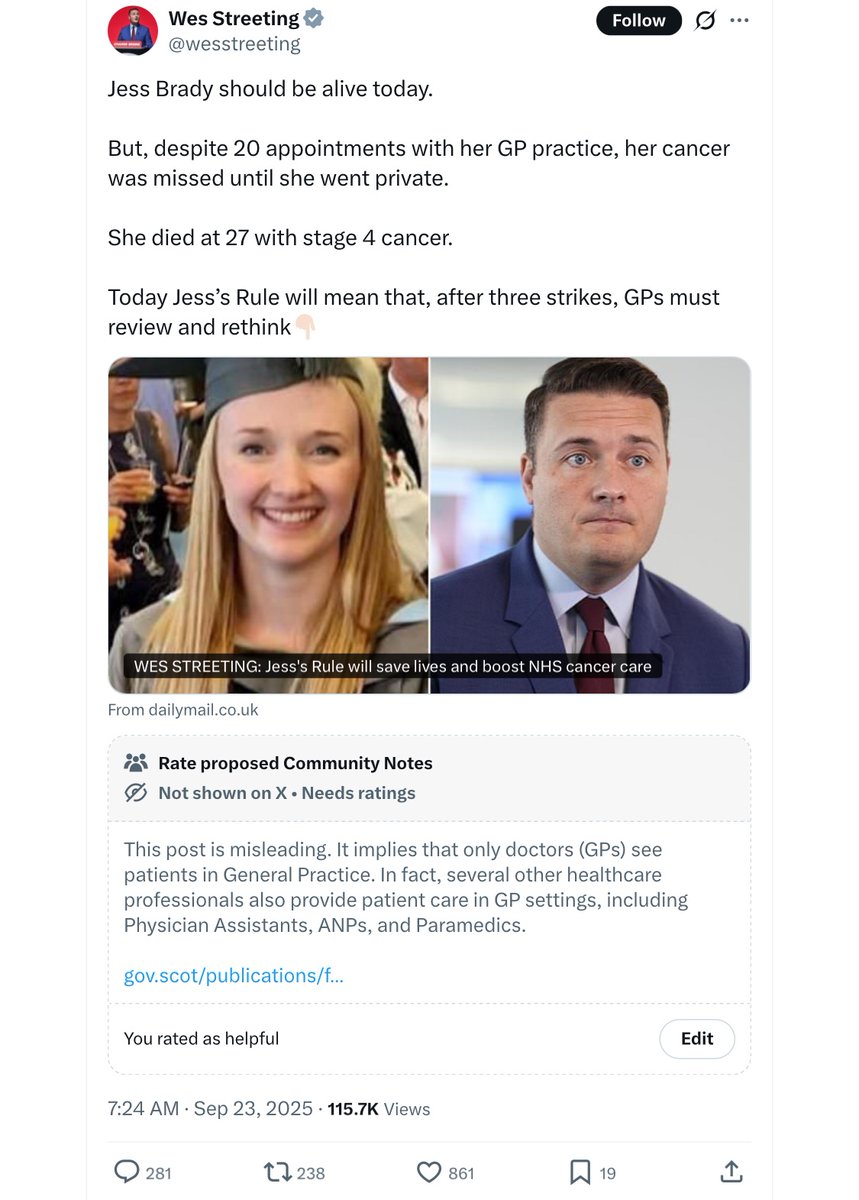 Propofol Lad 🦀 (@prpofollad) on Twitter photo <a href="/wesstreeting/">Wes Streeting</a> Stop flooding GP land with physician assistants and other quacks, and patients will receive the care they deserve. <a href="/wesstreeting/">Wes Streeting</a> Stop flooding GP land with physician assistants and other quacks, and patients will receive the care they deserve.