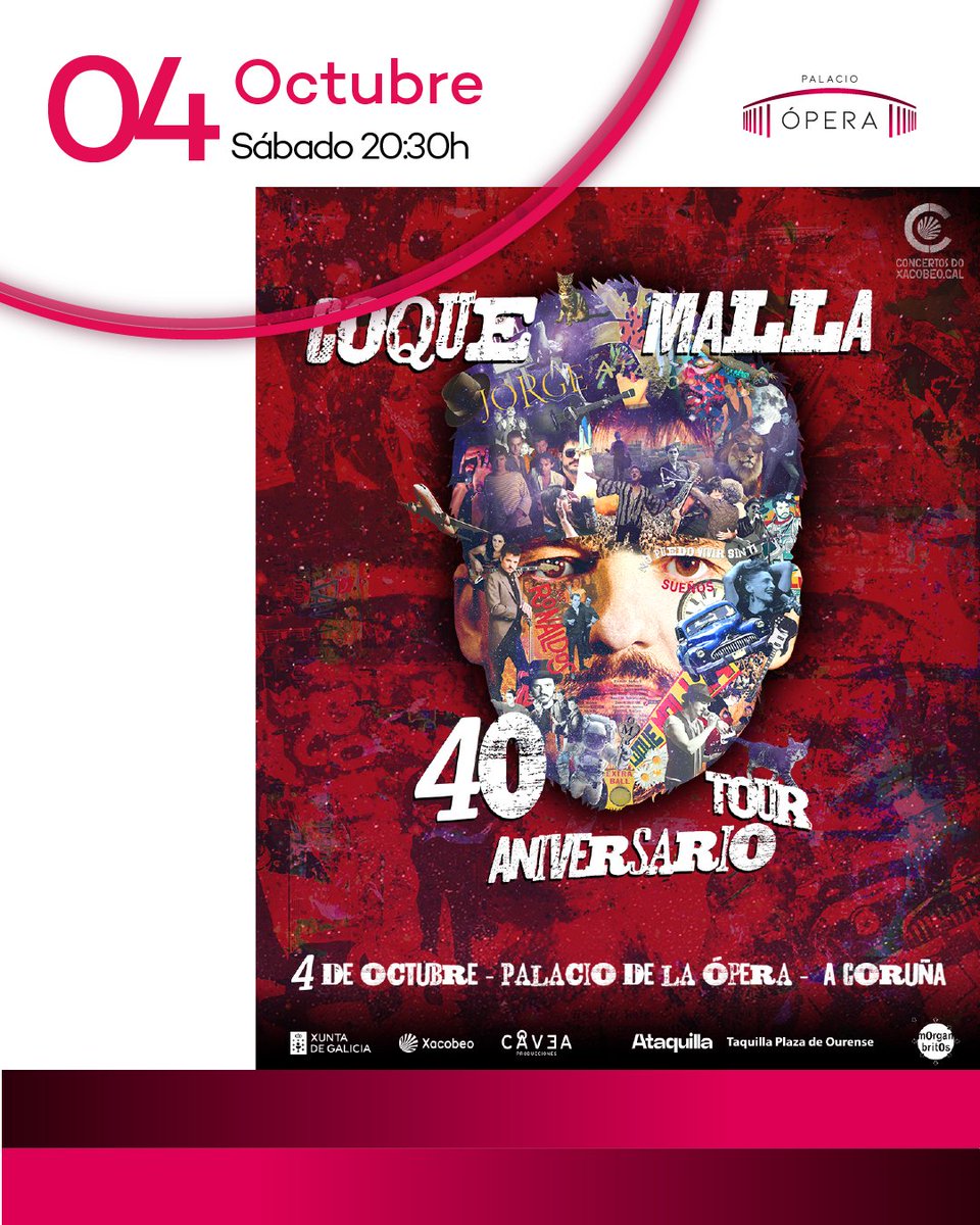 El cantante y compositor Coque Malla, una de las grandes figuras del rock español, ha contribuido a la música y la cultura española con diversos premios y nominaciones a lo largo de su carrera.

📅 4 de octubre
⏰ 20:30h

palaciodelaopera.com/evento/coque-m…