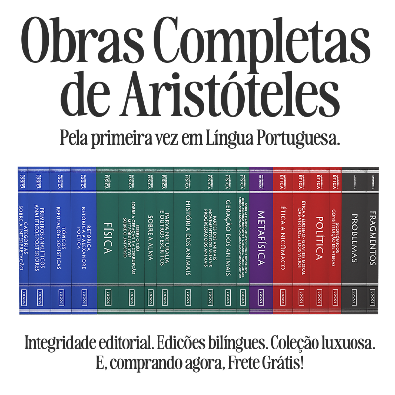 logos_editora's tweet photo. Invista em um patrimônio filosófico que vai te acompanhar a vida inteira, e apoie a democratização das obras de Aristóteles no Brasil. 

👉 Toque no botão abaixo, conheça as vantagens exclusivas da pré-venda e garanta sua coleção!