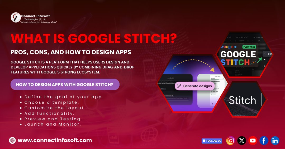 connectinfo_12's tweet image. What Is Google Stitch? Pros, Cons, and How to Design Apps
connectinfosoft.com/blog/what-is-g…
#GoogleStitch #AppDevelopment #ConnectInfosoft #AppDesign #SoftwareDevelopment #MobileApps #TechSolutions #AppDevelopers #CloudIntegration